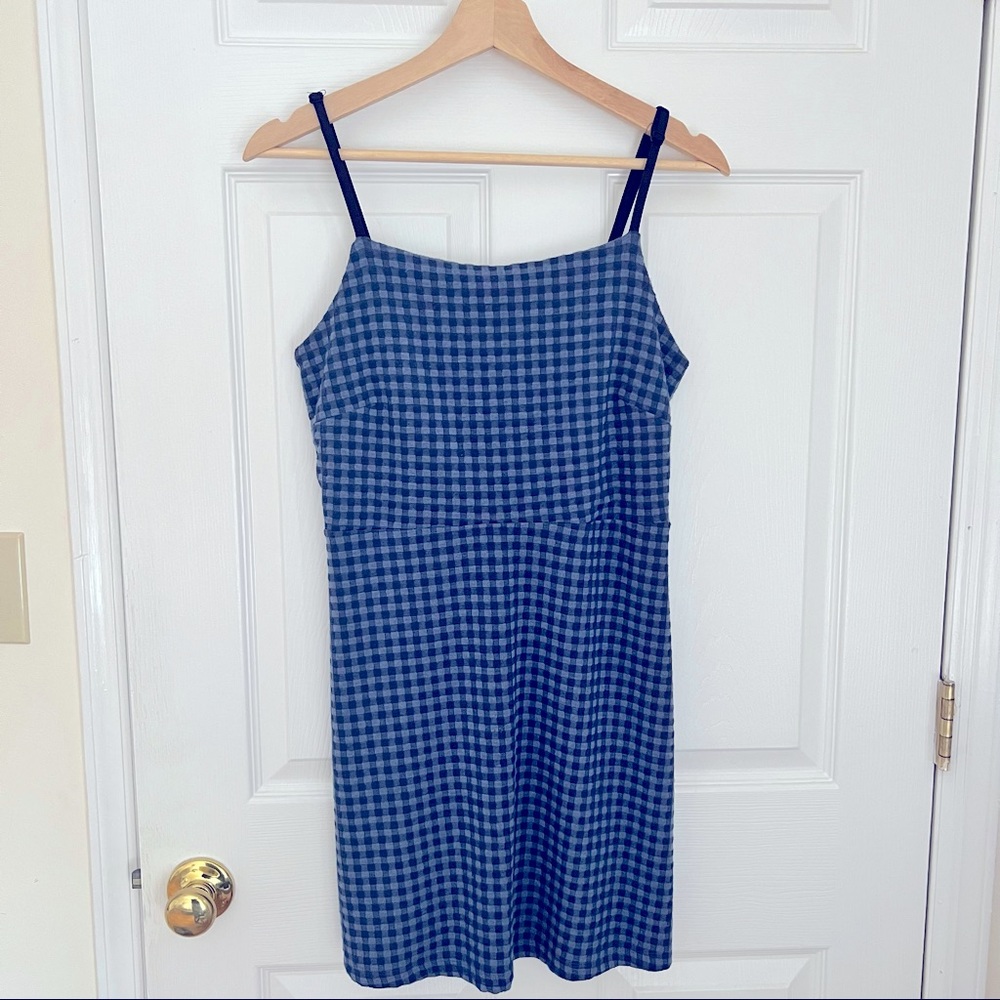 Urban Outfitters Blue Gingham Mini Dress